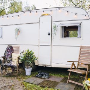 Top erhaltener Wohnwagen